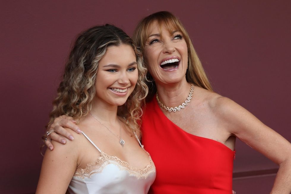 Sydney, AUSTRALIA - Award-winning actress and former Bond girl Jane Seymour joins other stars at the red carpet premiere of Ruby's Choice. BACKGRID USA 21 FEBRUARY 2022,Image: 664220380, License: Rights-managed, Restrictions: RIGHTS: WORLDWIDE EXCEPT IN AUSTRALIA, NEW ZEALAND, UNITED KINGDOM, Model Release: no, Pictured: Jane Seymour, Coco Jack Gillies, Credit line: Richard Milnes / BACKGRID / Backgrid USA / Forum