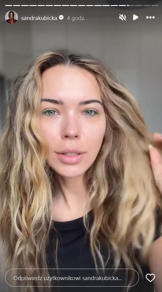 Naturalne włosy Sandry Kubickiej, fot. Instagram
