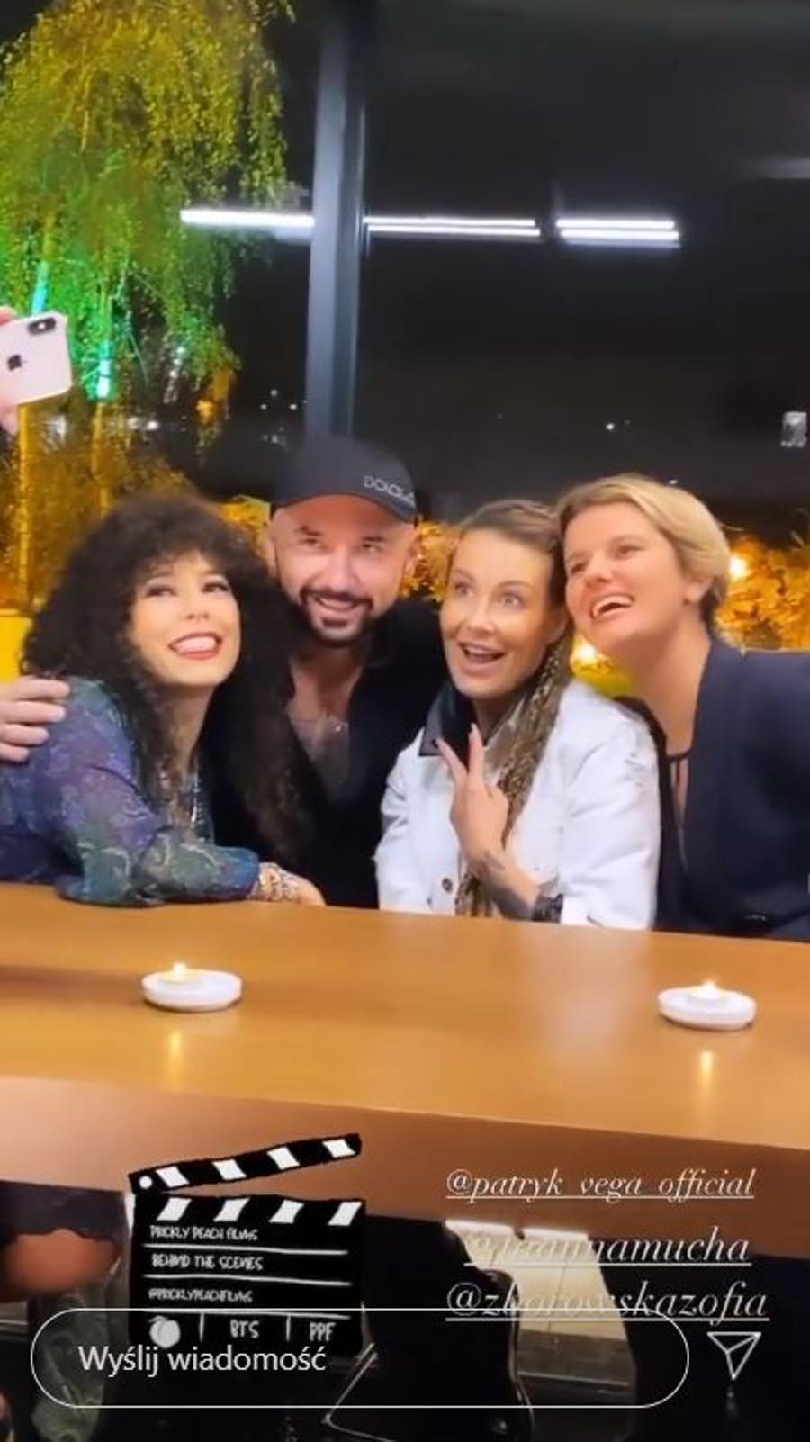 Małgorzata Rozenek na planie filmu Vegi.