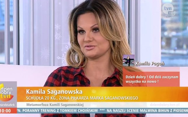 Kamila Saganowska i sweter, który nosiła przed schudnięciem