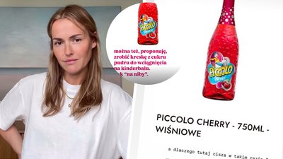 Frycz UDERZA w producentów “szampana” Piccolo! “Można też zrobić kreskę z cukru…”