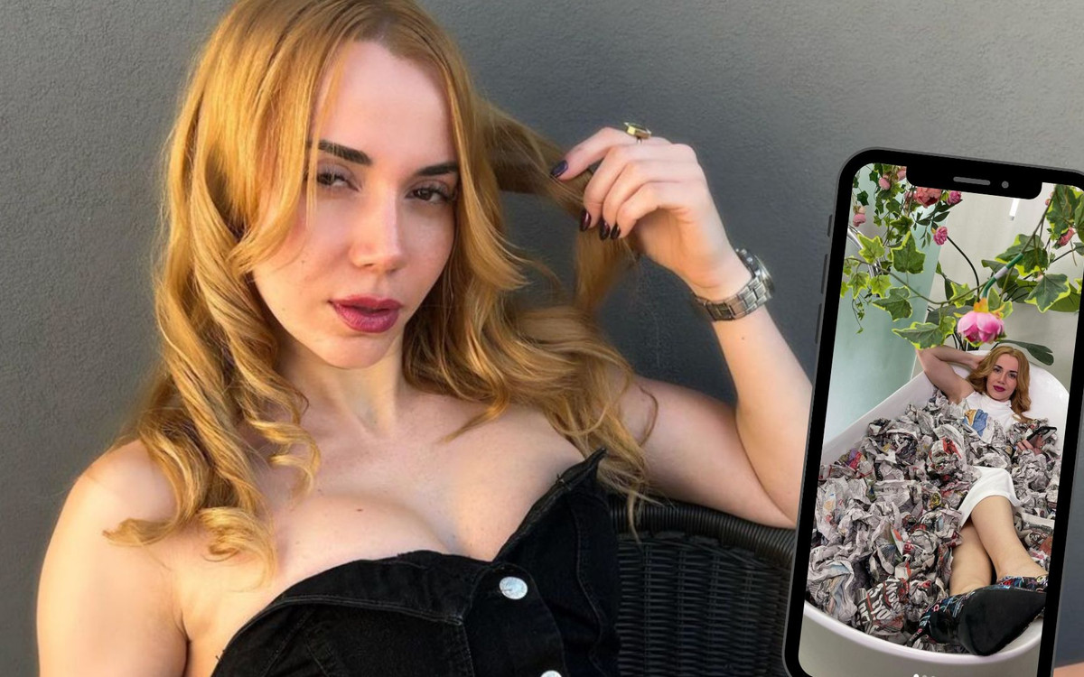 Marianna Schreiber nie milknie po rozstaniu z mężem. Pozuje w wannie z gazetami i w szpilkach