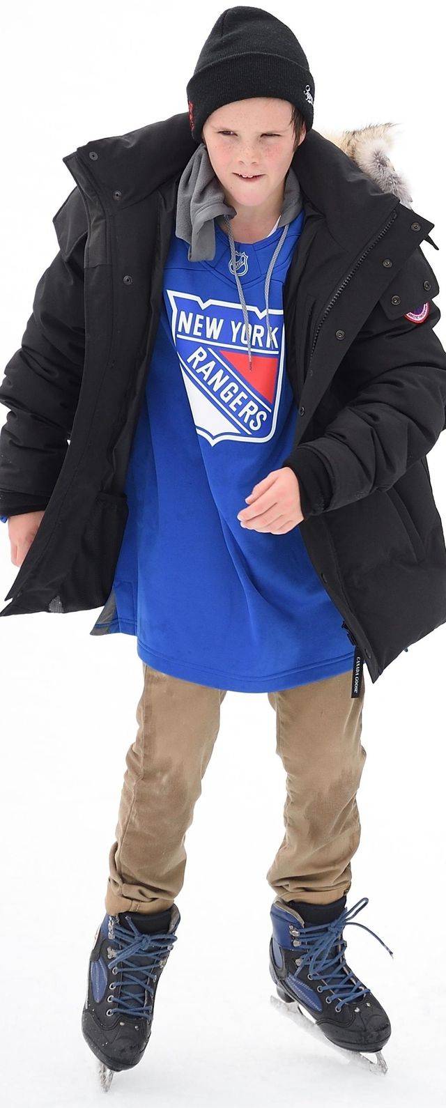 Dzieci Victorii i Davida Beckhamów na ślizgawce