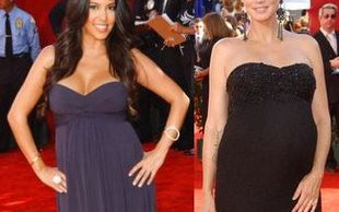 Heidi i Kourtney z brzuszkiem ciążowym na czerwonym dywanie