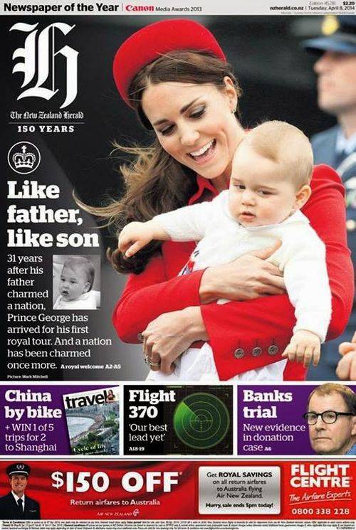 Książę Jerzy ulubieńcem mediów