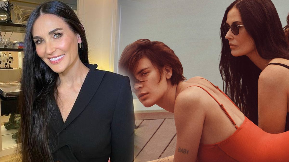 Demi Moore i jej 3 córki w reklamie strojów kąpielowych