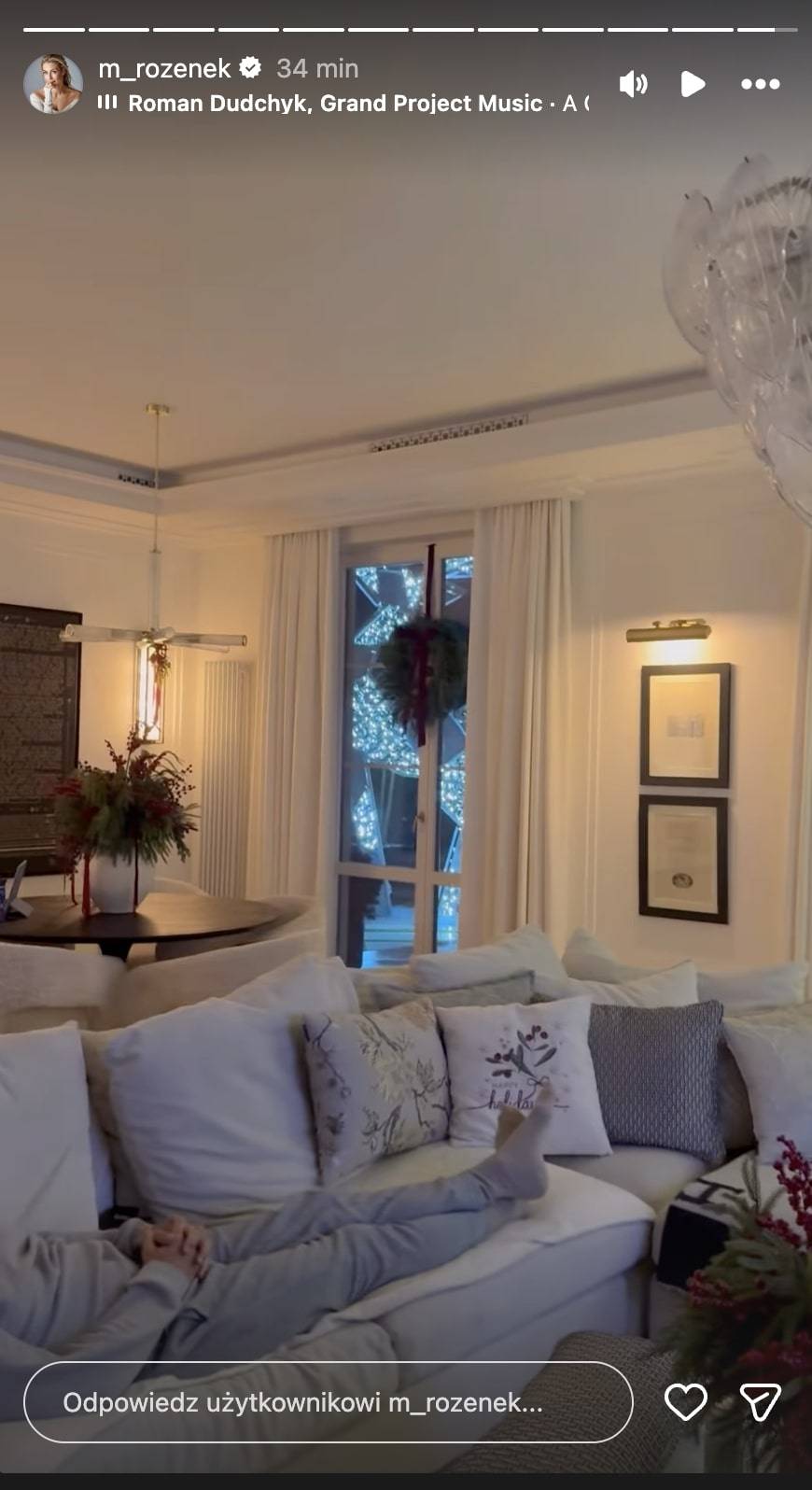 Dom Małgorzaty Rozenek gotowy na święta., fot. Instagram