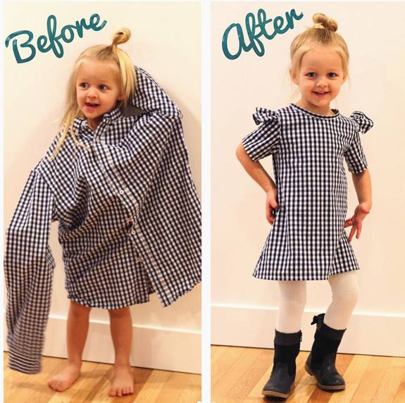 WOW co za efekt! Mama ubiera dziewczynkę w stare koszule męża