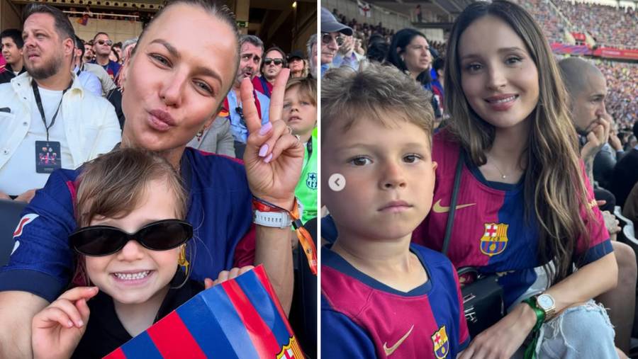 Lewandowscy i Szczęśni razem na murawie. Klara i Liam, jak świetnie się dogadują! (WIDEO)