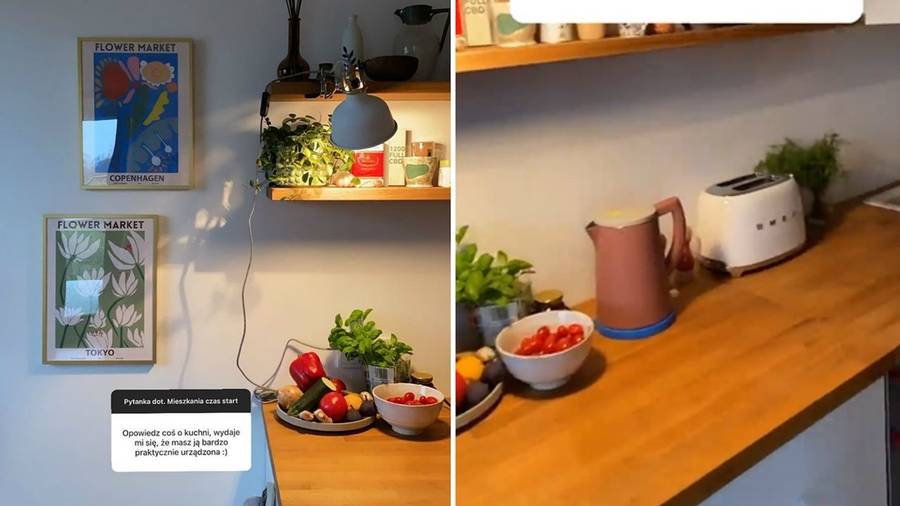 Kuchnia w mieszkaniu Marty Wierzbickiej