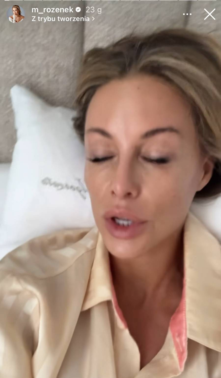 Małgorzata Rozenek bez makijażu, fot.: Instagram