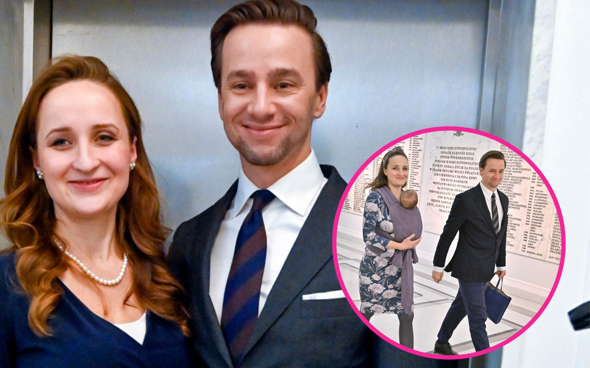 Karina Bosak z córeczką Emilią pojawiła się w Sejmie. To był szczególny dzień dla Krzysztofa Bosaka