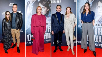 Zlot aktorów na premierze filmu “Biała odwaga”. Marcin Bosak z nową partnerką, Wiktor Zborowski z żoną, Olga Bołądź