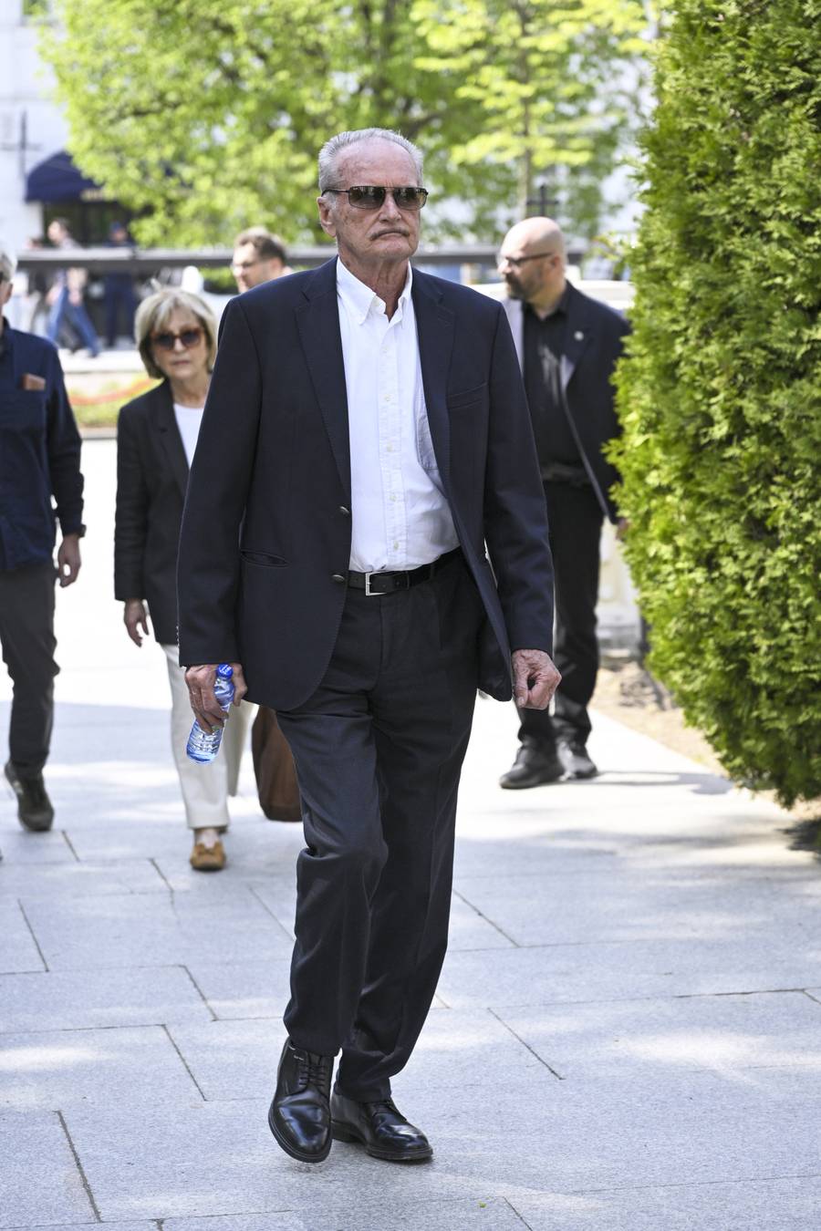 Gromosław Czempiński na pogrzebie Andrzeja Olechowskiego