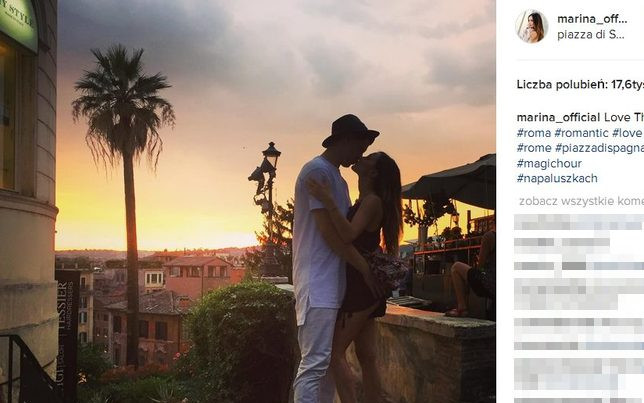 Marina Łuczenko Szczęsna w bikini na plaży (Instagram)