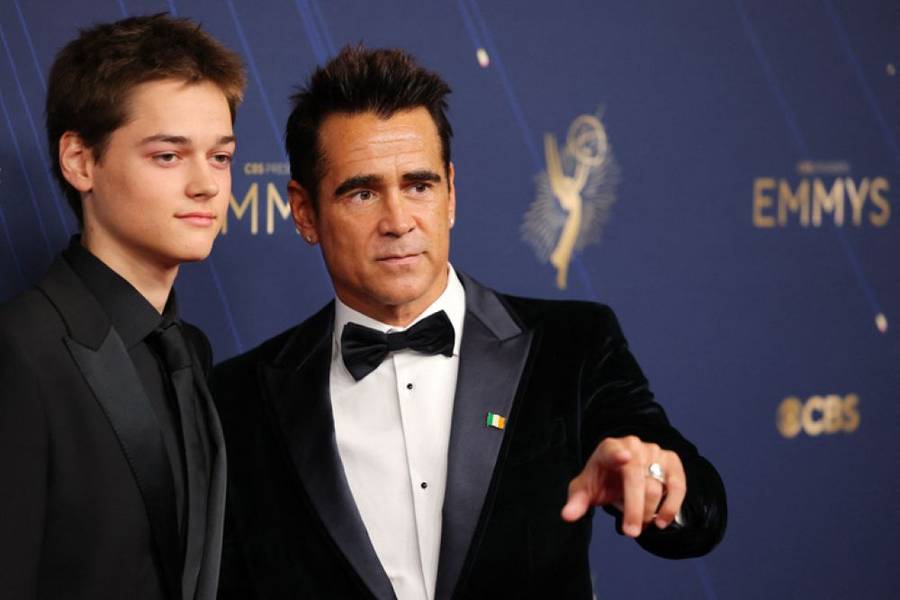 Colin Farrell bryluje z 15-letnim Henrym na gali Emmy! Tylko spójrzcie jak wyrósł syn Alicji Bachledy-Curuś