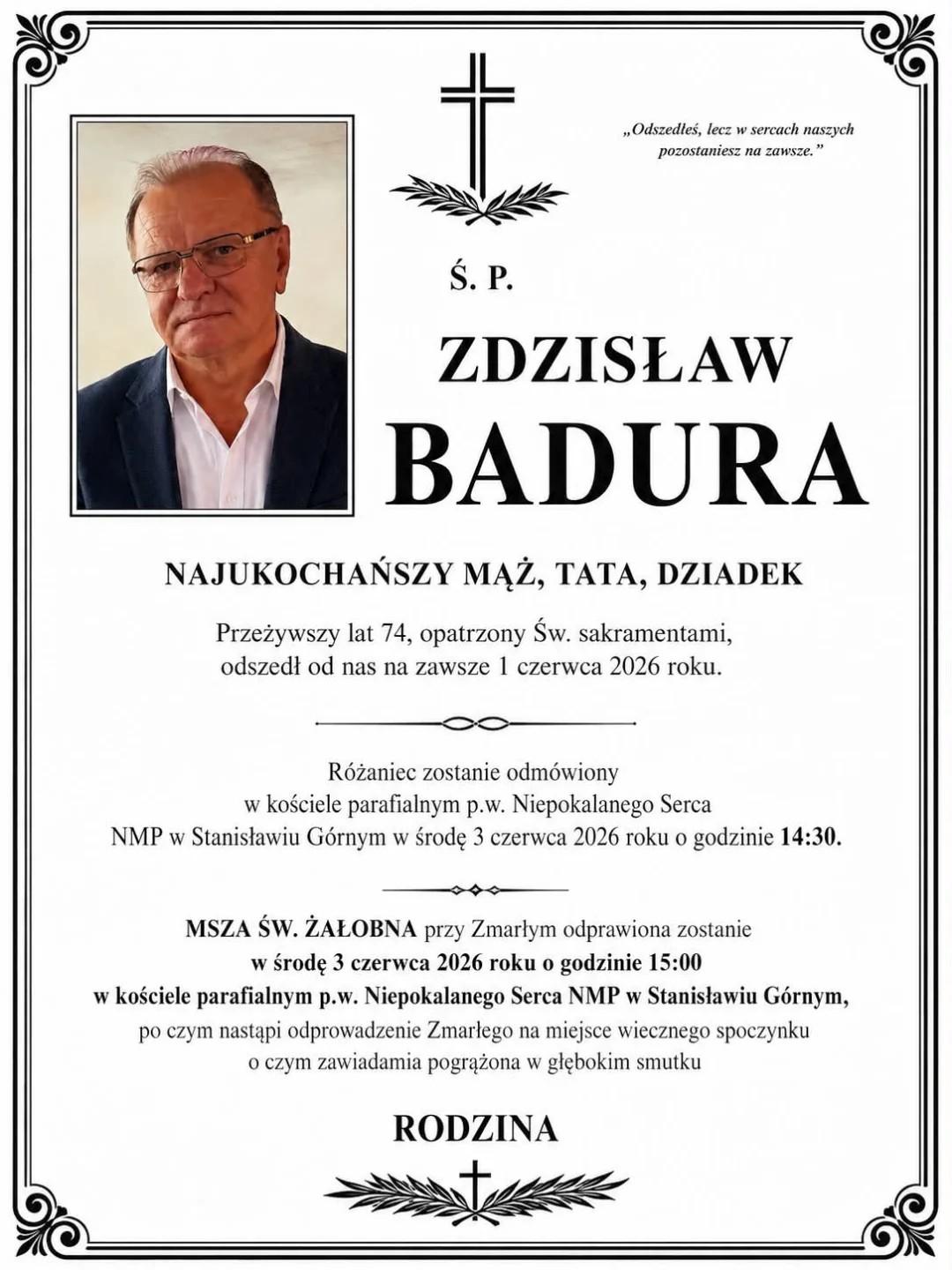 Zdzisław Badura nie żyje, fot. Facebook