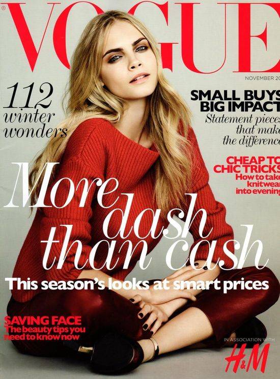 Cara Delevingne na okładkach Vogue’a