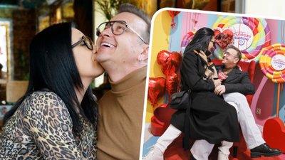 Radek Liszewski z zespołu “Weekend” na walentynkowym spacerze z żoną. Od 30 lat wciąż są razem!