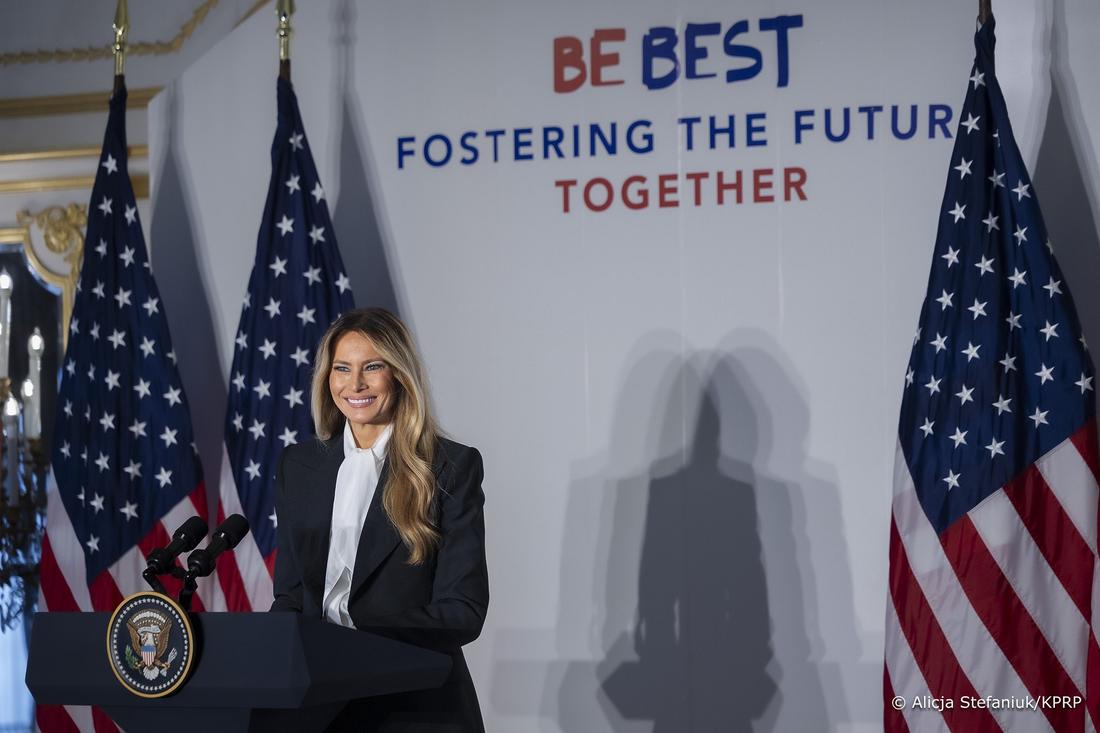 Marta Nawrocka z Melanią Trump. Spotkanie Pierwszych Dam Polski i USA fot. KPRP/Alicja Stefaniuk