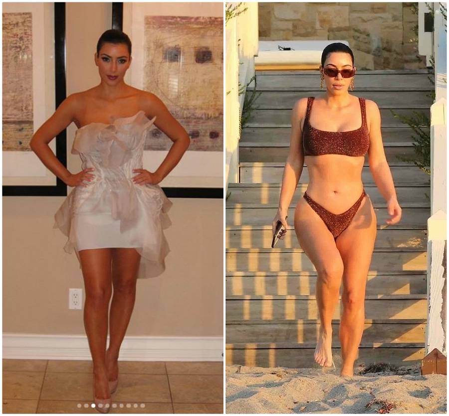 Kim Kardashian kiedyś i dziś.