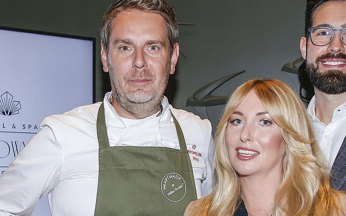 Wojciech Modest Amaro z żoną Agnieszką na otwarciu nowej restauracji – niedawno urodziła dziecko