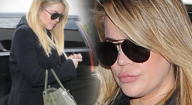 Khloe Kardashian ukrywa ciążowy brzuszek pod płaszczem. Kwitnie?