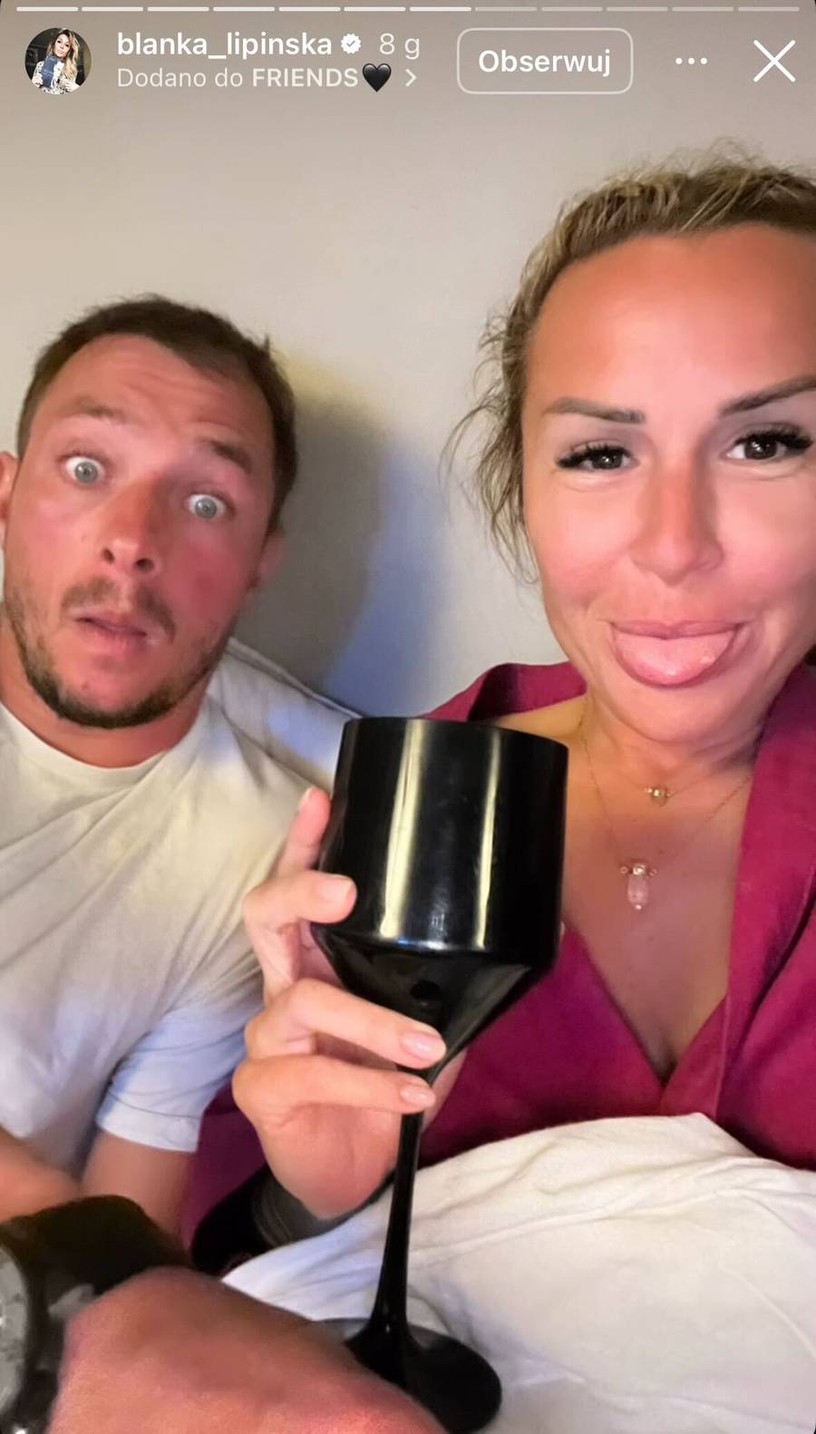 Paweł Baryła, Blanka Lipińska, fot. Instagram.