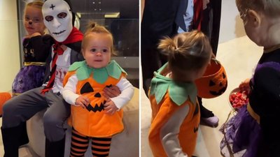 Szok! Noelia Szczęsna poszła zbierać cukierki na Halloween. Ona już tak drepta? (WIDEO)