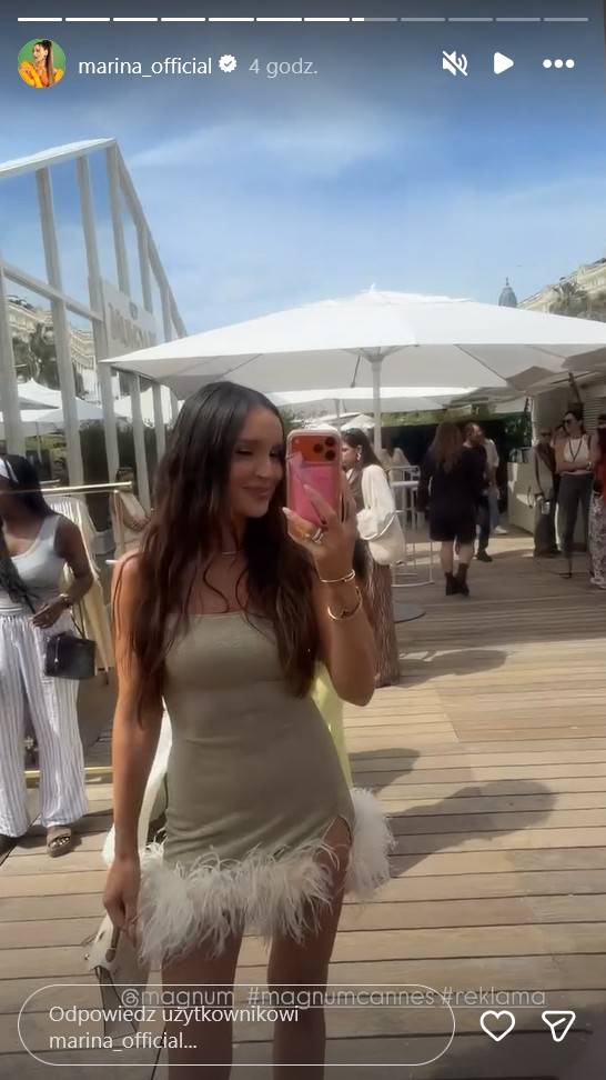 Marina Łuczenko-Szczęsna w Cannes, fot. Instagram
