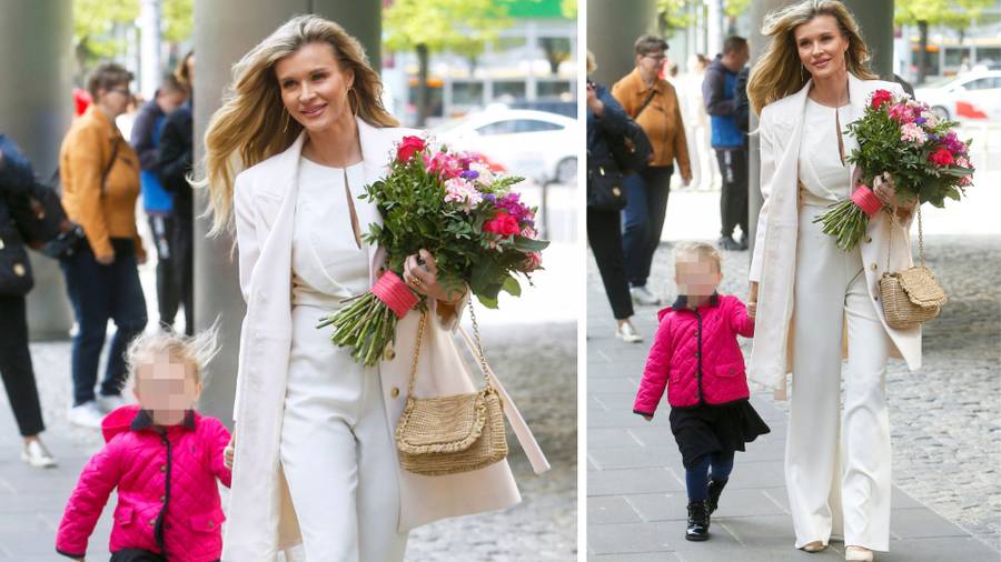 Joanna Krupa zabrała córkę Ashę do Dzień Dobry TVN. Pod studiem zrobiły show (ZDJĘCIA)