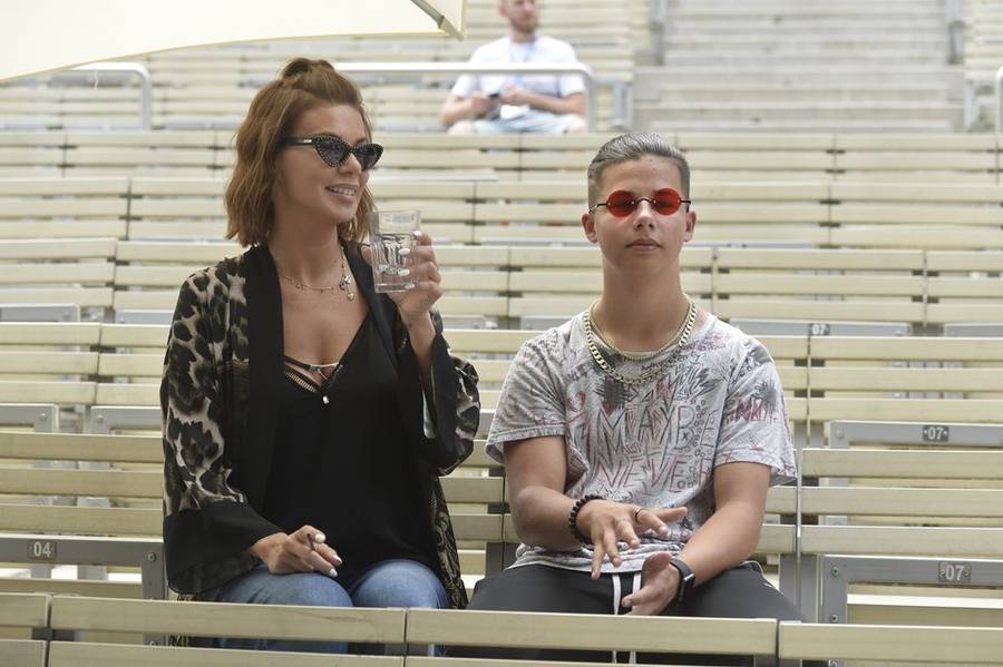 Edyta Górniak na próbie w Opolu z synem Allanem