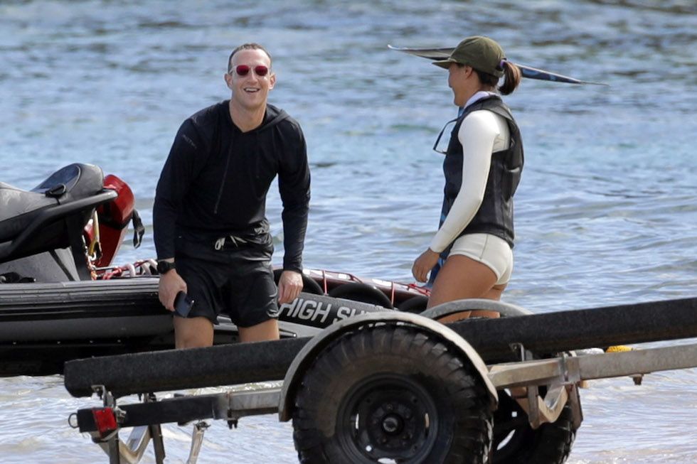 EXCLUSIVE: Mark Zuckerberg is seen for the first time since launching Meta as he returns to the beach after foiling. 07 Nov 2021,Image: 642202541, License: Rights-managed, Restrictions: World Rights, Model Release: no, Credit line: MEGA / The Mega Agency / Forum