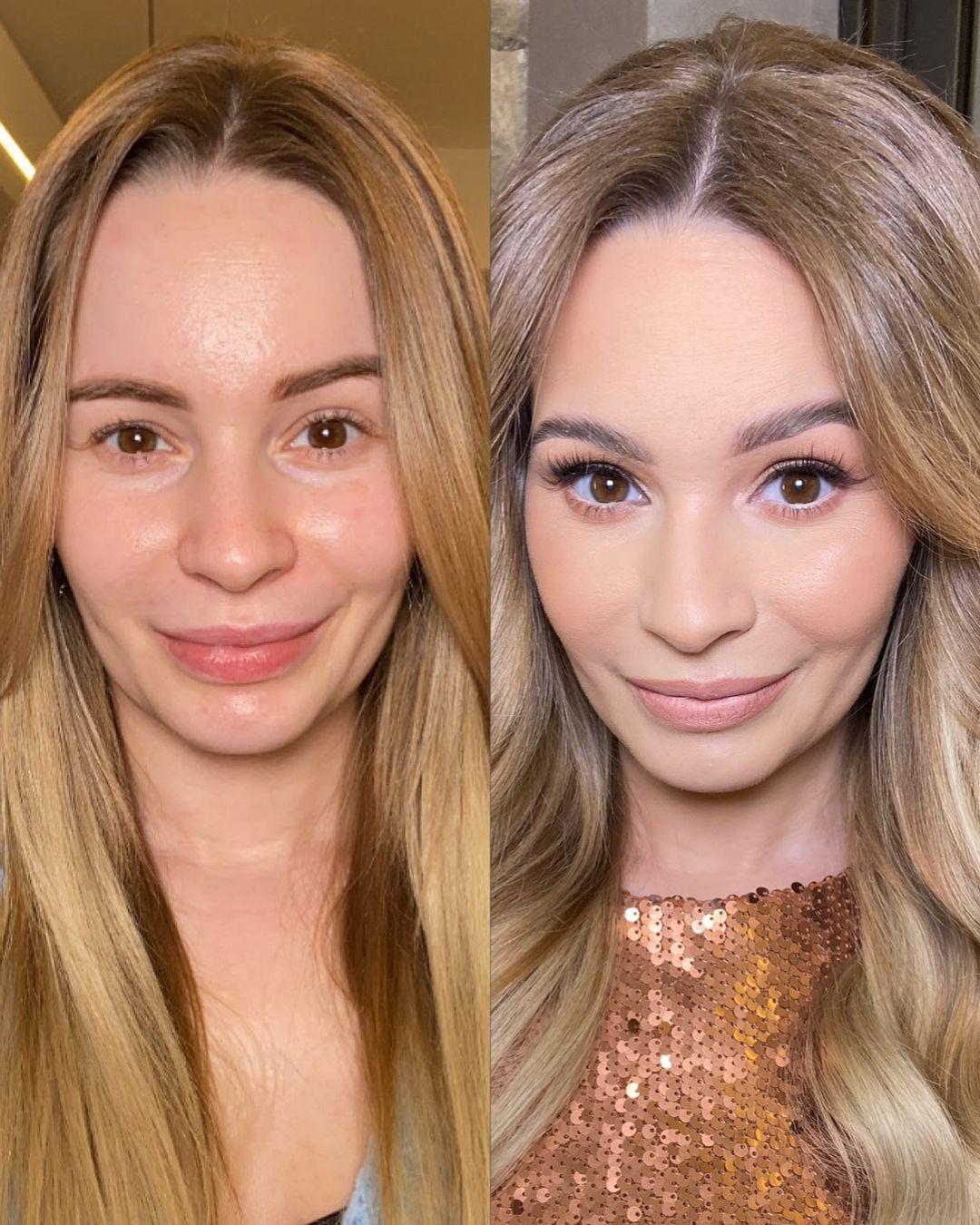 Ewelina Lisowska porównuje swoje dwa zdjęcia