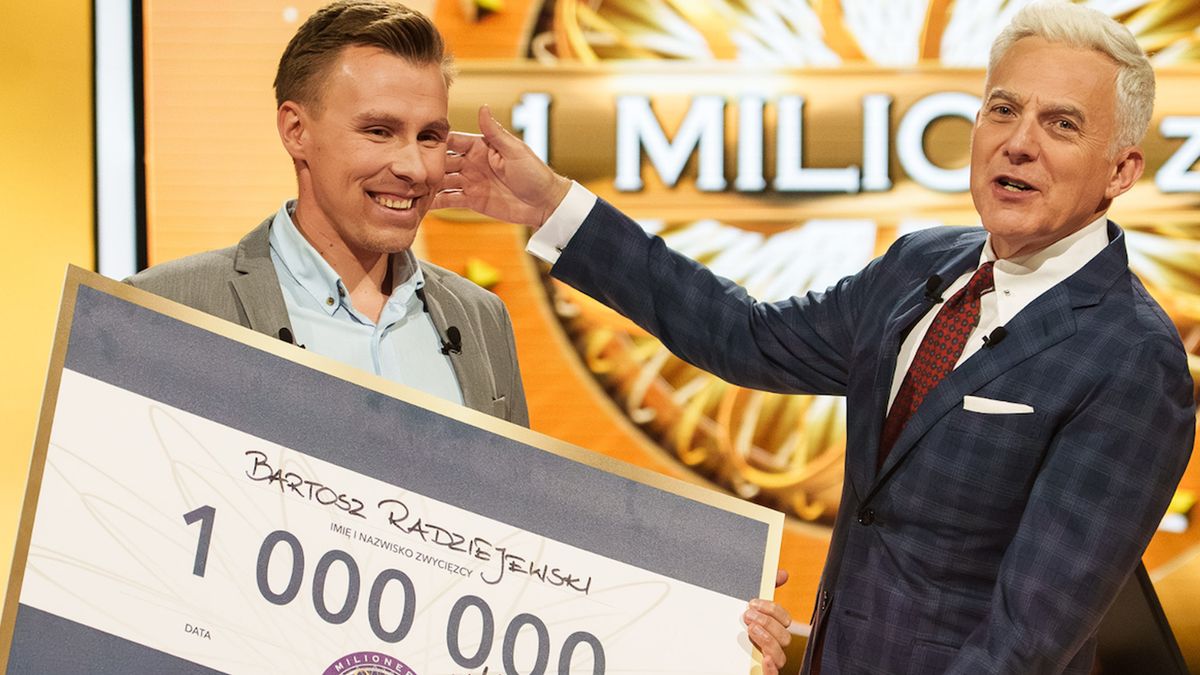 Bartosz Radziejewski wygrał milion w Milionerach, fot. Polsat