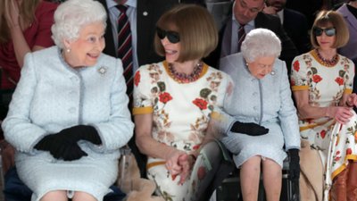 Królowa Elżbieta na ploteczkach z Anną Wintour – London Fashion Week