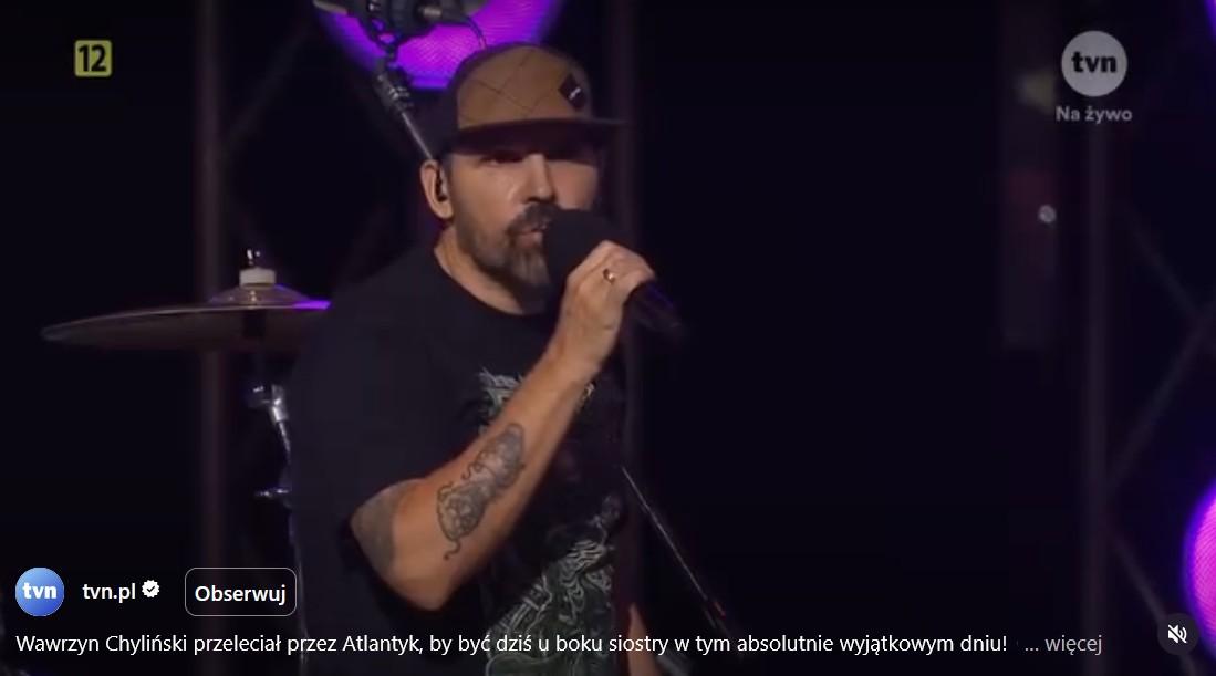 Brat Agnieszki Chylińskiej pojawił się na scenie, fot. Instagram