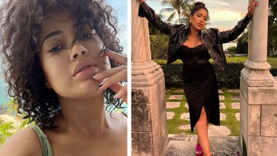 Patricia Kazadi pozuje w bikini na wyspie Jamesa Bonda