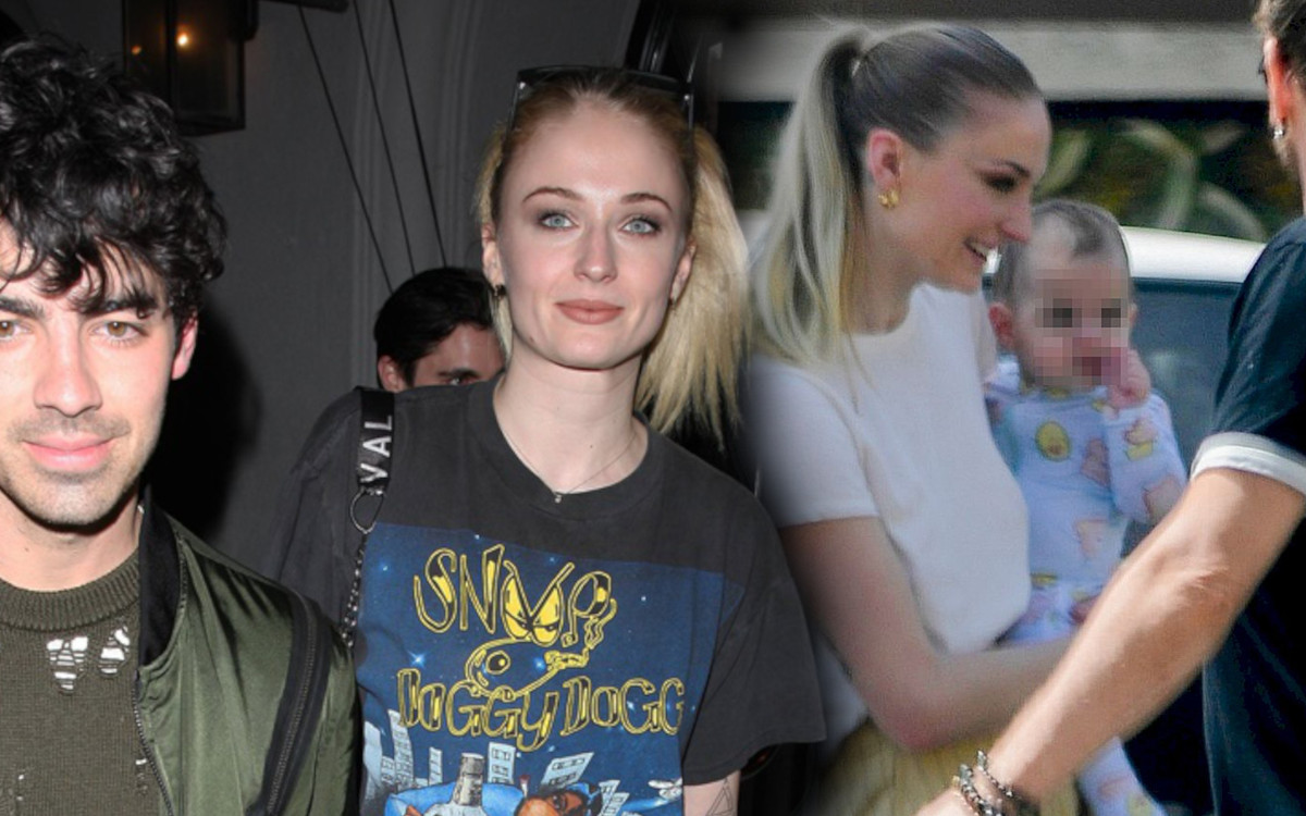 Sophie Turner ze sporym ciążowym brzuszkiem na spacerze z Joe Jonasem