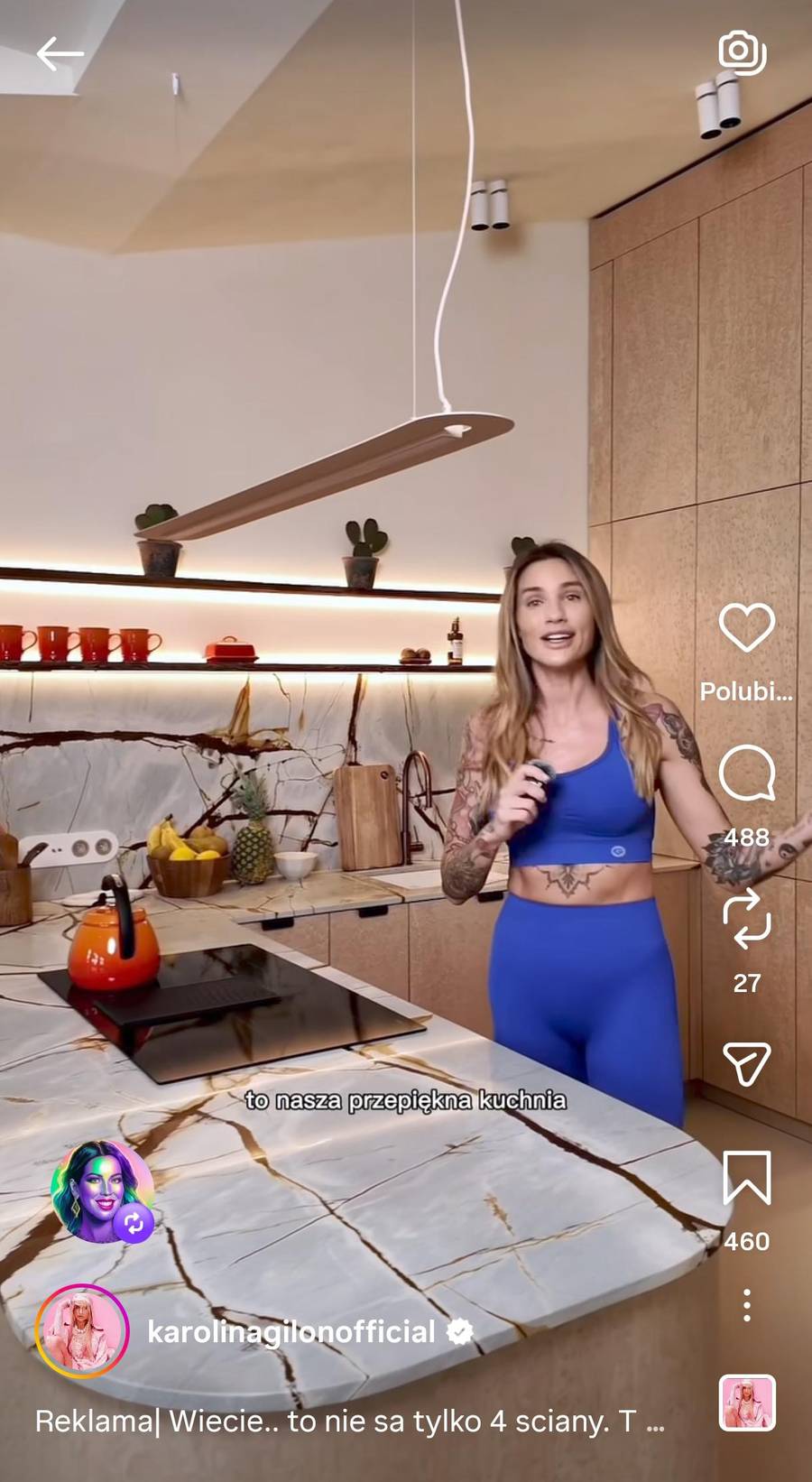 Karolina Gilon z rodziną, fot. Instagram