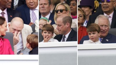 Książę Louis wstaje i siada na kolanach dziadka, księcia Karola (WIDEO)