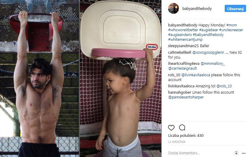 Półtoraroczny Augie pozuje jak jego wujek model (Instagram)