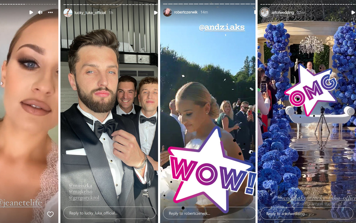Andziaks i Luka są już po ślubie! Takiej SUKNI jeszcze nie widzieliście (ZDJĘCIA)