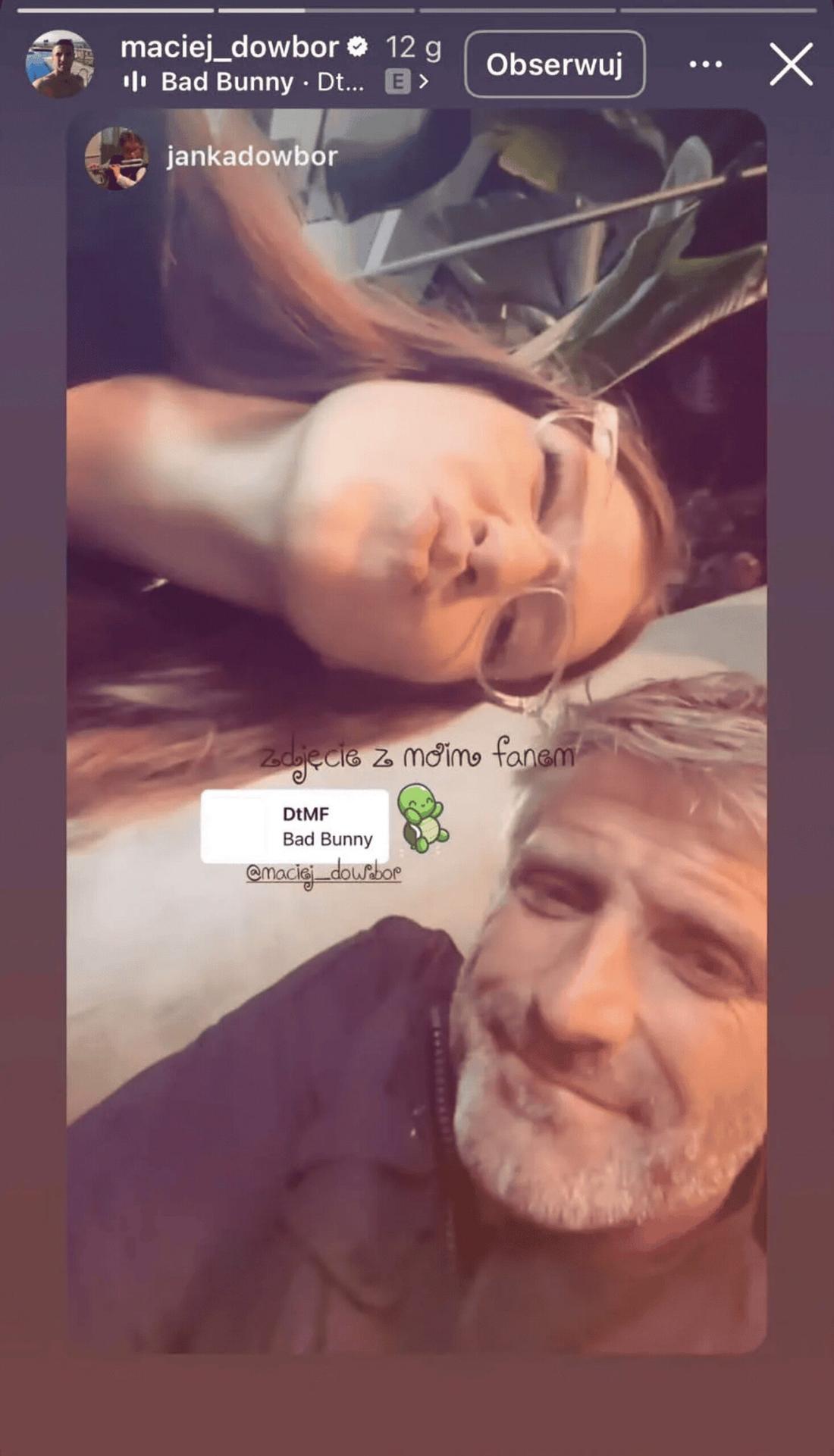 Maciej Dowbor z córką Janiną, fot. Instagram