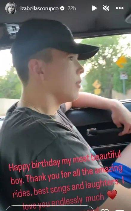 Izabella Scorupco, syn Jacob , fot. Instagram