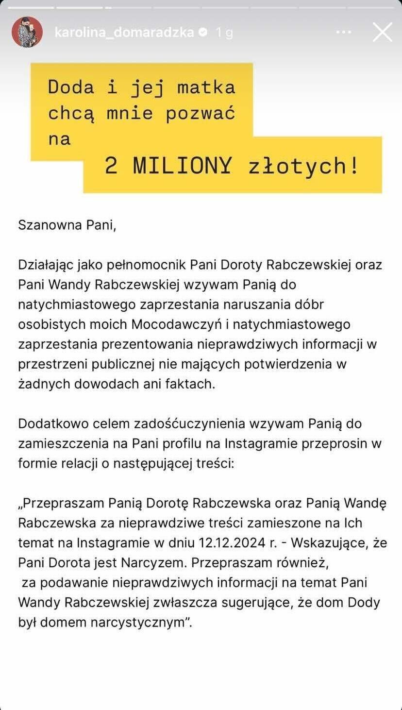 Karolina Domaradzka, fot. Instagram. 