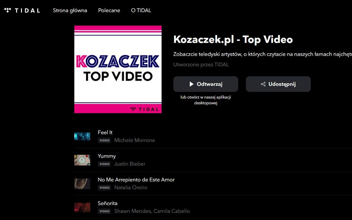 Muzyczna niespodzianka na Walentynki – Tidal stworzył dedykowaną playlistę, kóra kojarzy się z Kozaczkiem