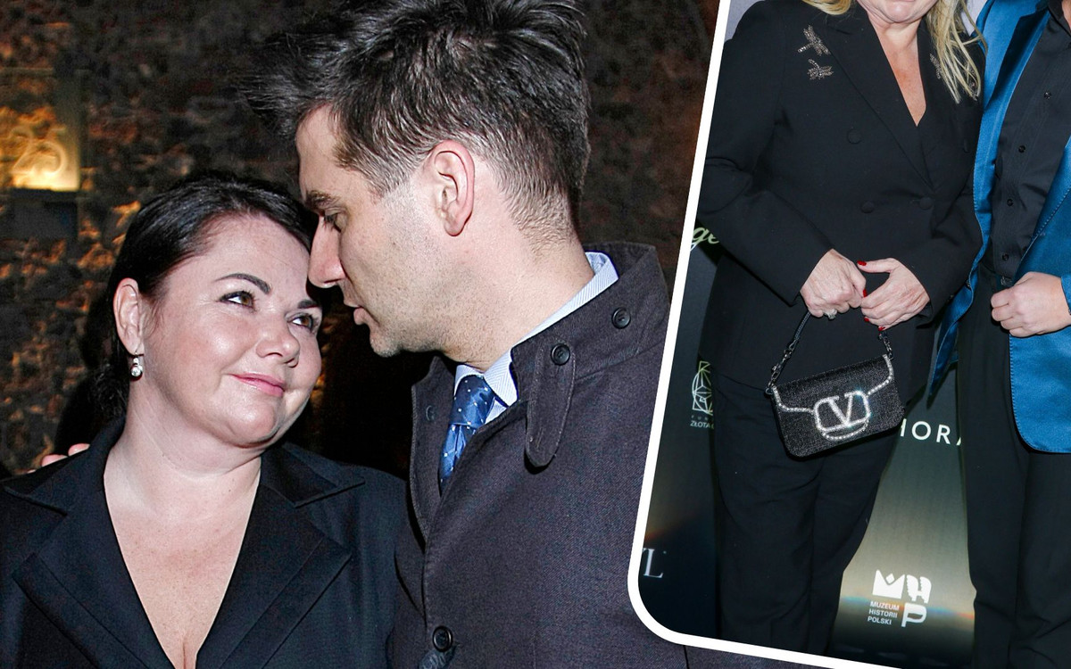 Katarzyna Niezgoda z mężem na pokazie Baczyńskiej. Rzadko pojawiają się na salonach
