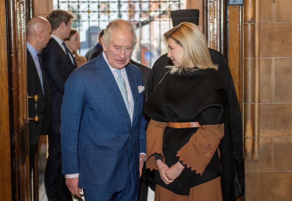Britain's King Charles meets Olena Zelenska, wife of the Ukrainian President as he officially opens the new Ukrainian Welcome Centre, in London, Britain, November 30, 2022,Image: 741274876, License: Rights-managed, Restrictions: , Model Release: no, Credit line: POOL / Reuters / Forum