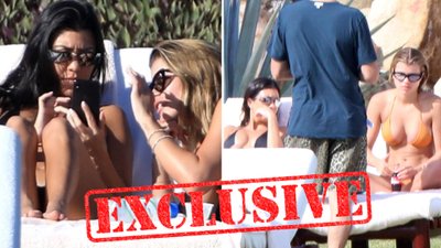 WOW! Sofia Richie i Kourtney Kardashian RAZEM w bikini ze Scottem